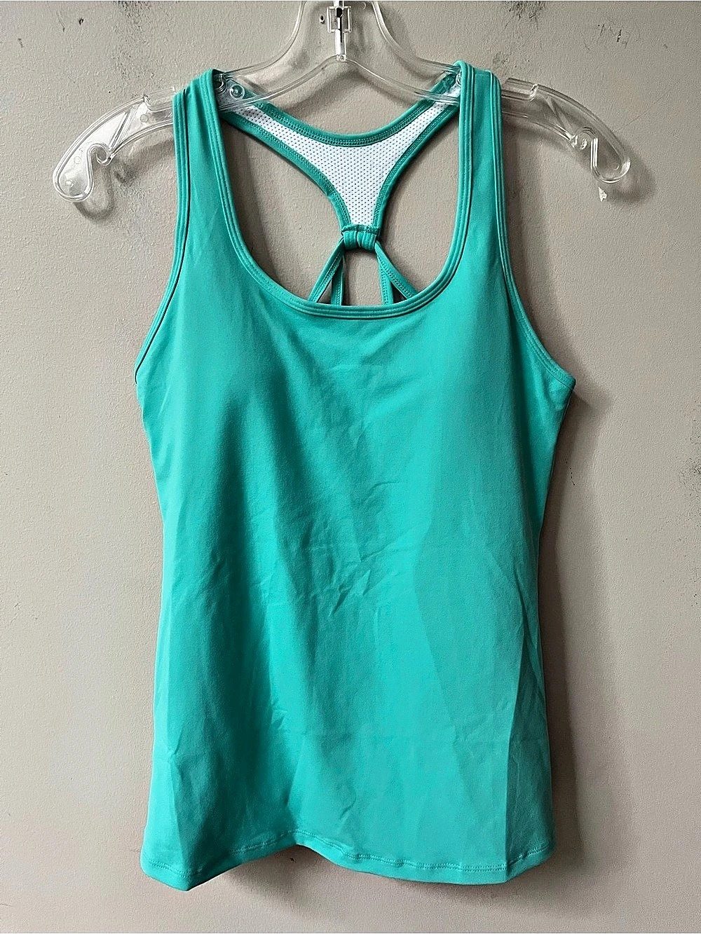 Running Girl Racerback Athletic Sports Tank Womens Large Green Breathable New